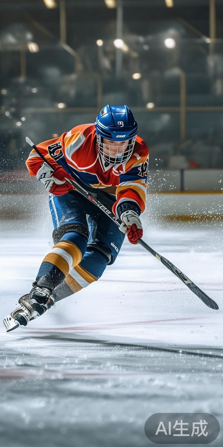 冰球作为一项速度与技巧兼备的运动，突破技巧直接关系